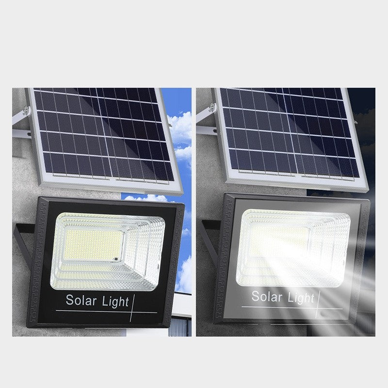 Proiector LED SMD 300W cu incarcare solara Flippy, panou solar, cu telecomanda, suport prindere, material ABS, 18AH,