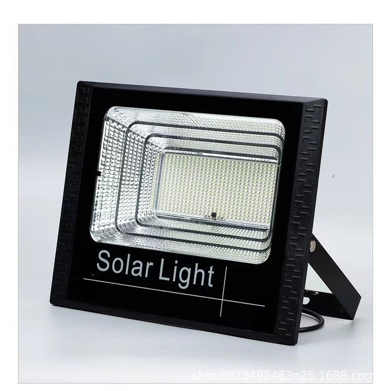 Proiector LED SMD 300W cu incarcare solara Flippy, panou solar, cu telecomanda, suport prindere, material ABS, 14AH,