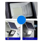 Proiector LED/Lampa solara de exterior Flippy, 22 cm x 27 cm, Rezistent la Apa IP67, cu Panou Solar, 220LED SMD, 100W,