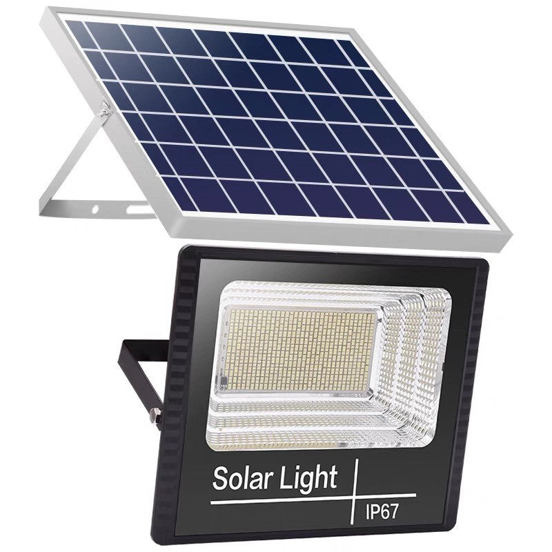 Proiector LED/Lampa solara de exterior Flippy, 22 cm x 27 cm, Rezistent la Apa IP67, cu Panou Solar, 220LED SMD, 100W,
