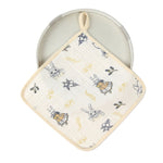 Prosop Absorbant, Flippy, din Bumbac, 25 x 25 cm, Model Iepurasi, cu Agatatoare, Bej
