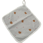 Prosop Absorbant, Flippy, din Bumbac, 25 x 25 cm, Model Ursuleti, cu Agatatoare, Crem