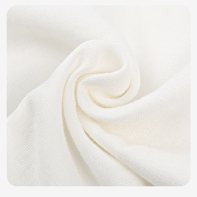 Prosop Absorbant, Flippy, din Bumbac, pentru Bebelusi, 19x28 cm, Model Elefantel, Alb