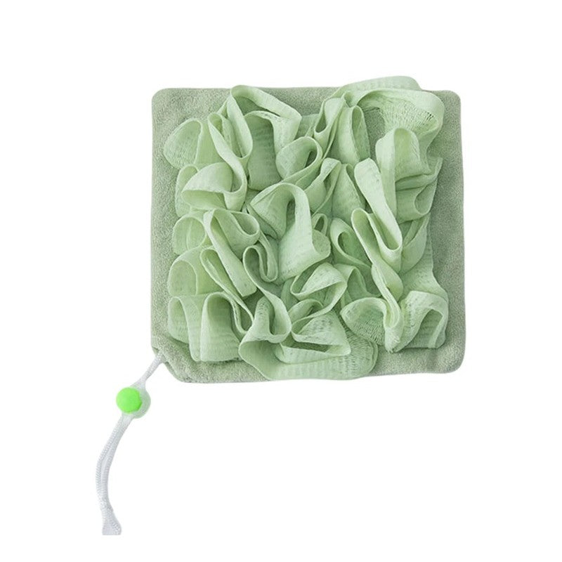 Prosop de Baie, Flippy, 2in1, cu Burete din Plasa, 17 x 17 cm, Verde