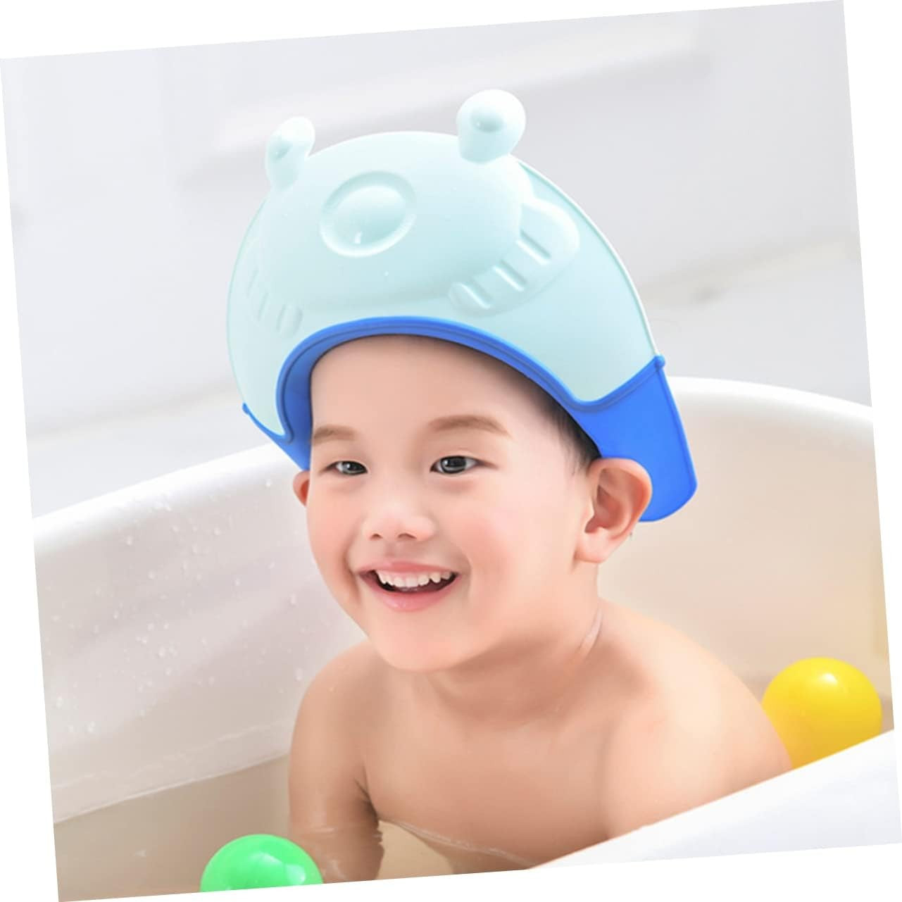 Viziera de Protectie Baie Pentru Copii, Fippy, Model Broasca, Dimensiune ajustabila, Durabil, Usor de curatat,