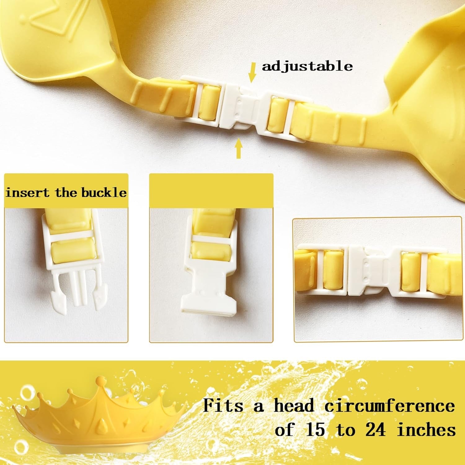Viziera de Protectie Baie Pentru Copii, Fippy, Model Coroana, Dimensiune ajustabila, Durabil, Usor de curatat,