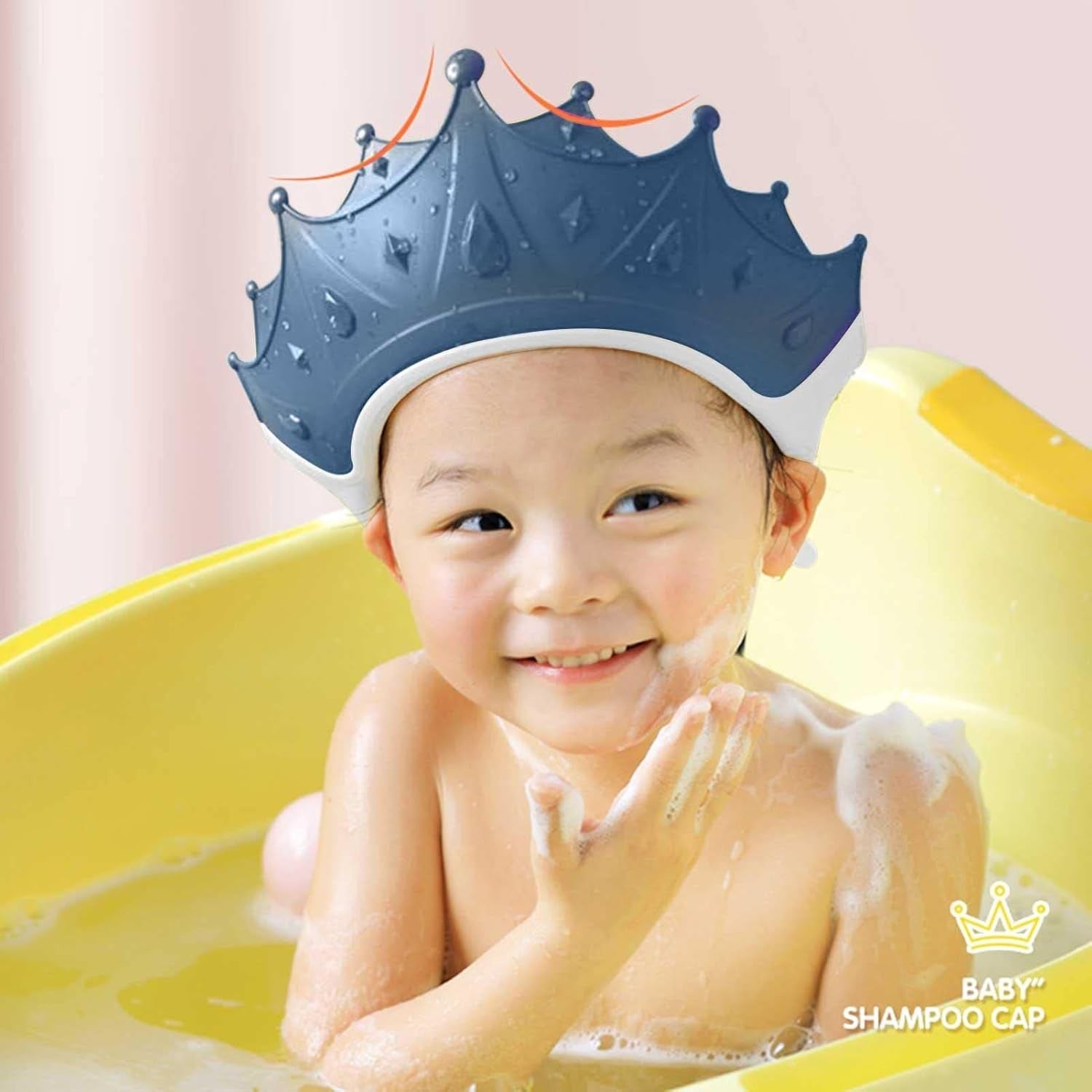 Viziera de Protectie Baie Pentru Copii, Fippy, Model Coroana, Dimensiune ajustabila, Durabil, Usor de curatat,