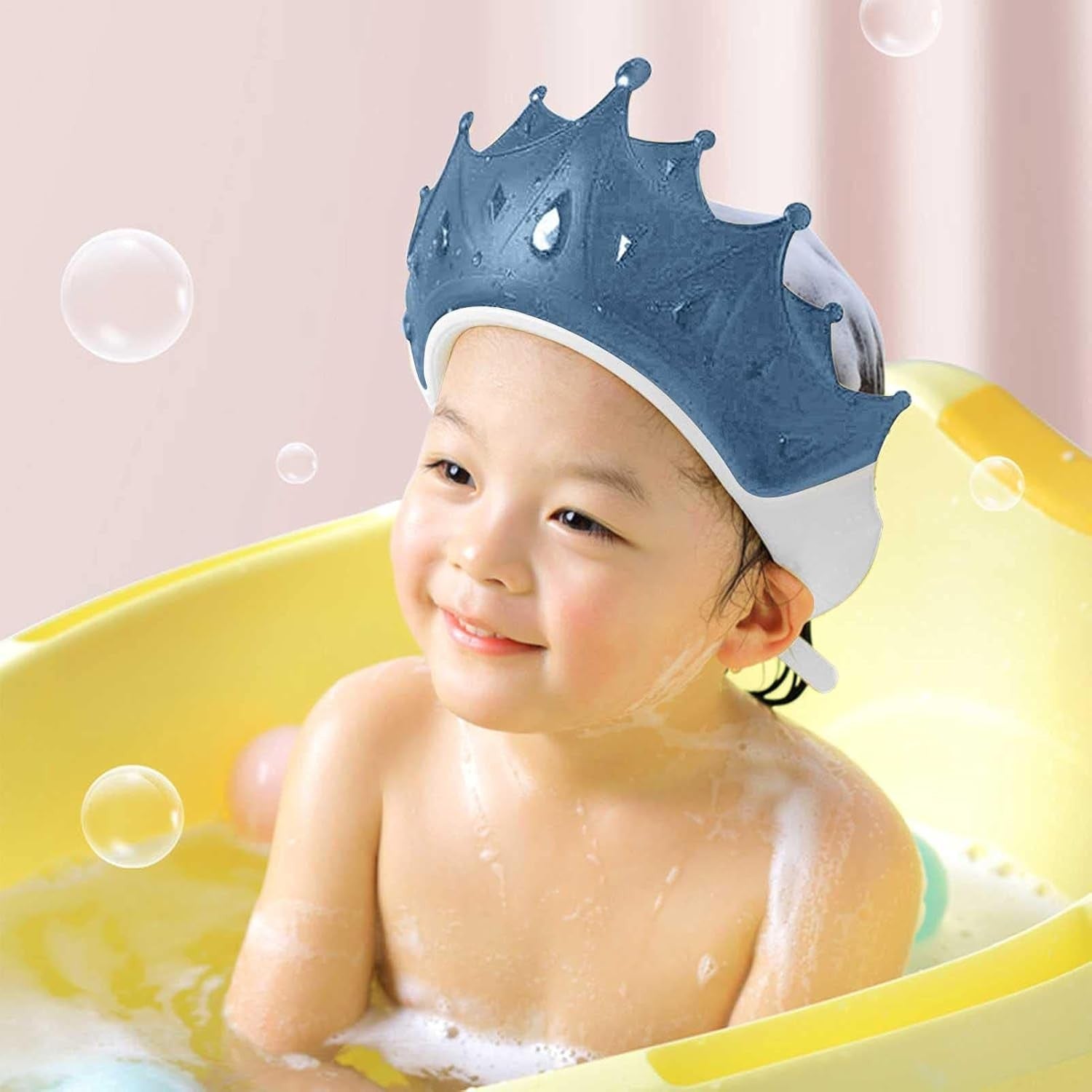 Viziera de Protectie Baie Pentru Copii, Fippy, Model Coroana, Dimensiune ajustabila, Durabil, Usor de curatat,
