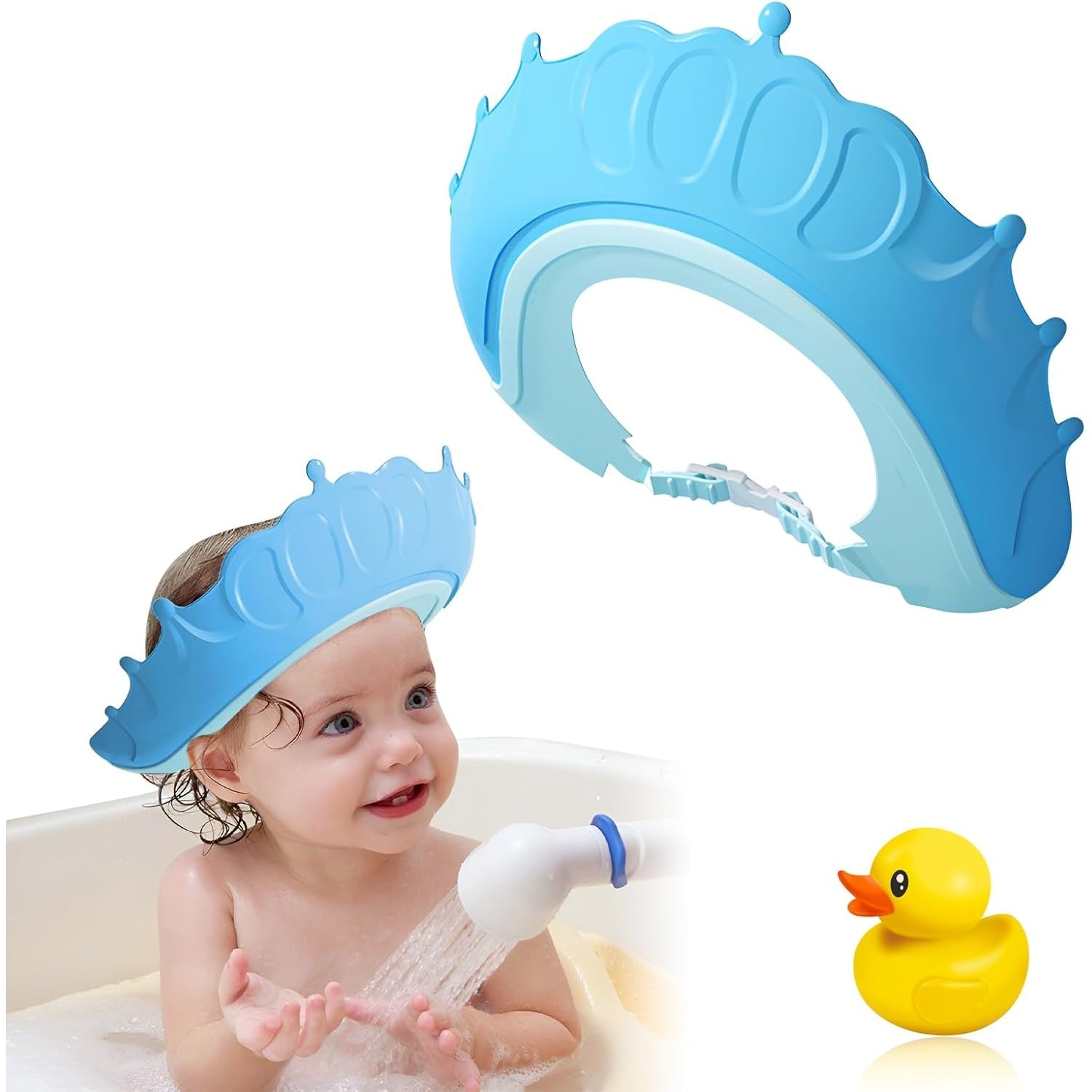 Viziera de Protectie Baie Pentru Copii, Fippy, Model Coronita, Dimensiune ajustabila, Durabil, Usor de curatat,