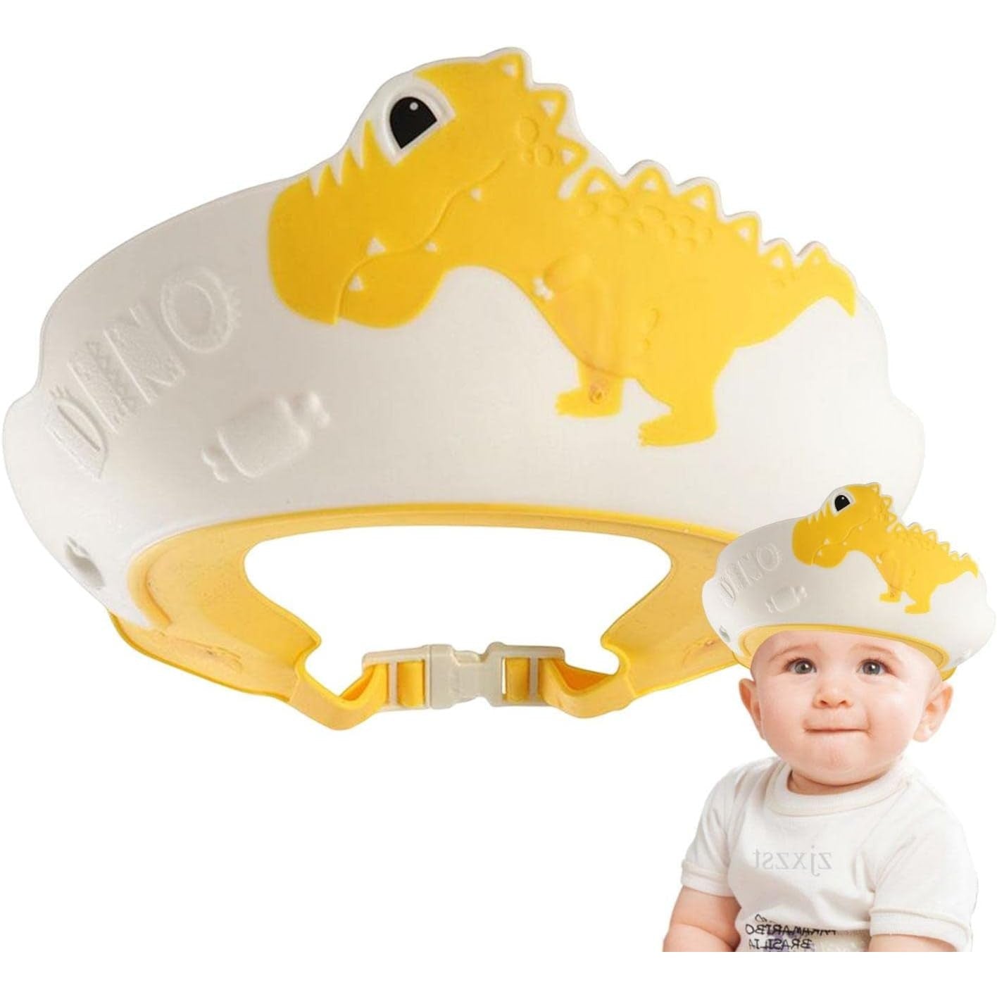 Viziera de Protectie Baie Pentru Copii, Fippy, Model Dinozaur, Dimensiune ajustabila, Durabil, Usor de curatat,