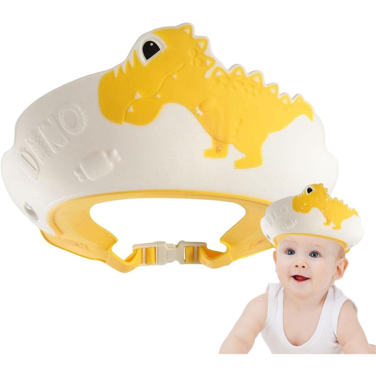 Viziera de Protectie Baie Pentru Copii, Fippy, Model Dinozaur, Dimensiune ajustabila, Durabil, Usor de curatat,