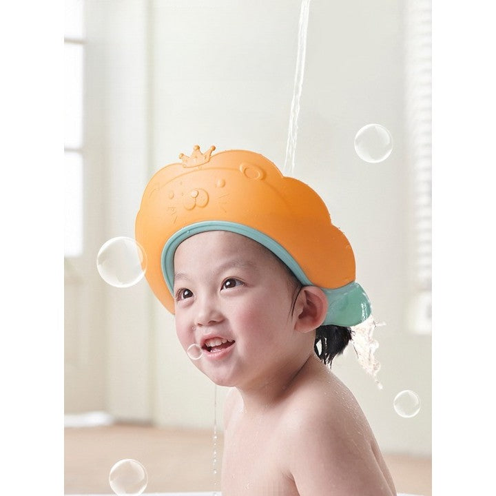 Viziera de Protectie Baie Pentru Copii, Fippy, Model Coronita Leu, Dimensiune ajustabila, Durabil, Usor de curatat,