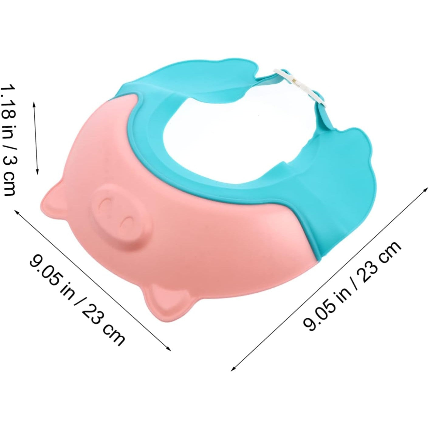 Viziera de Protectie Baie Pentru Copii, Fippy, Model Purcelus, Dimensiune ajustabila, Durabil, Usor de curatat,
