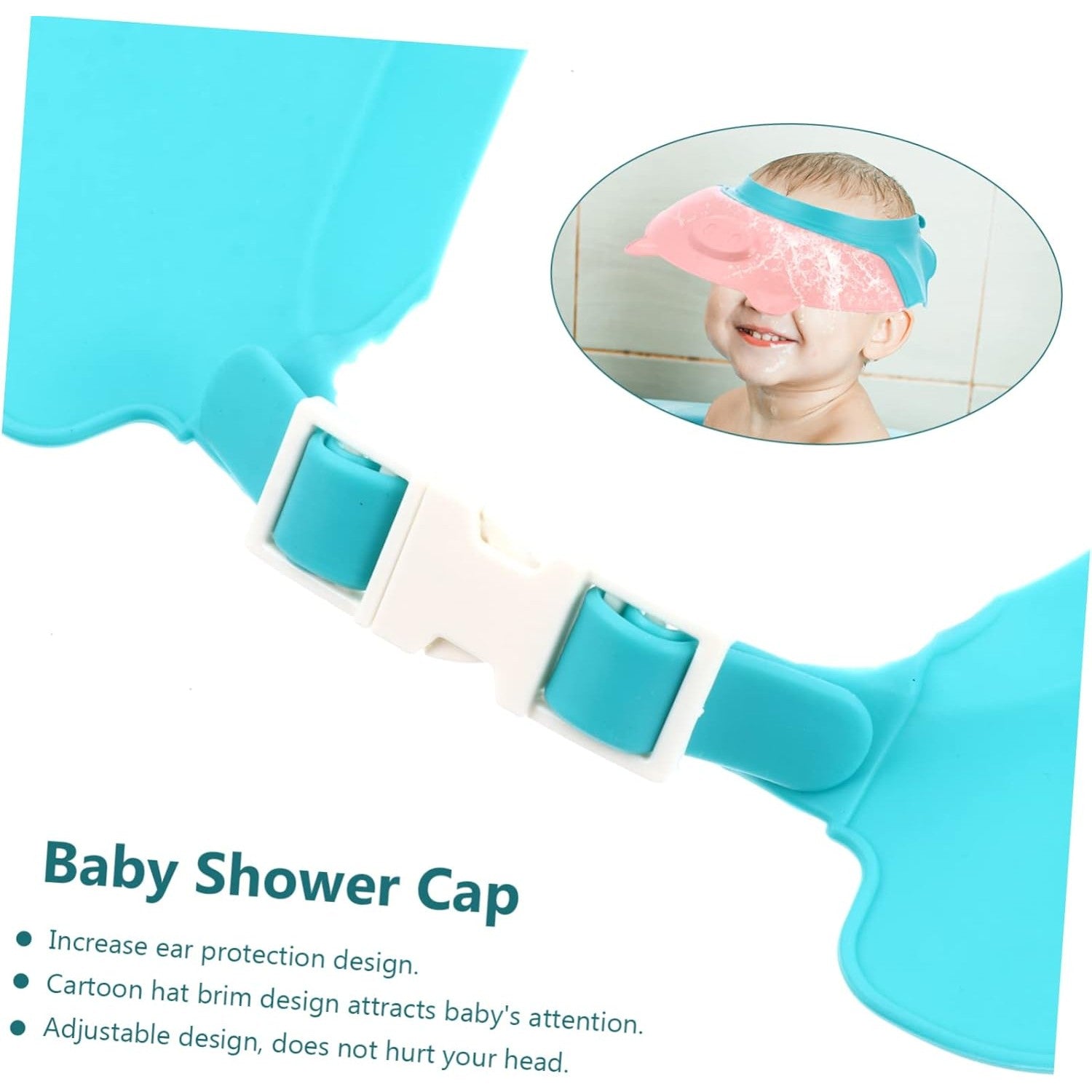 Viziera de Protectie Baie Pentru Copii, Fippy, Model Purcelus, Dimensiune ajustabila, Durabil, Usor de curatat,