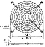 Protectie ventilator metal 120x120mm surub 4.6mm TQSolution FG-12