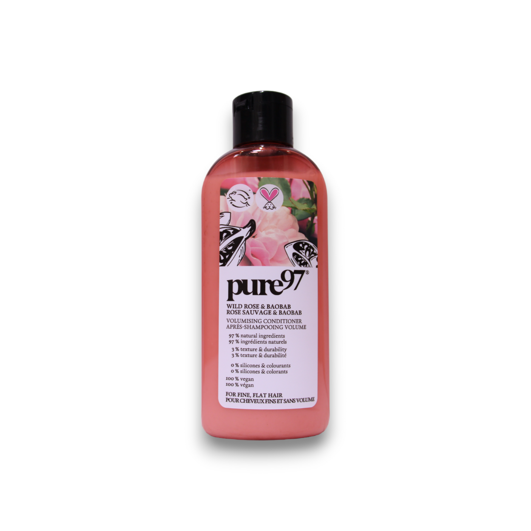 Pure97, Rose & Baobab, Șampon pentru păr, Pentru volum, 200 ml - Olmarkt