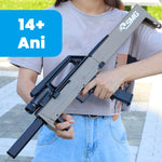 Pusca Mitraliera de Jucarie Pliabila, Flippy, cu 10 Gloante Moi Reutilizabile de Gel incluse, Varsta 14+, 69 x 35 x 5