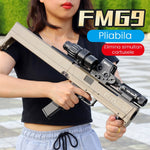 Pusca Mitraliera de Jucarie Pliabila, Flippy, cu 10 Gloante Moi Reutilizabile de Gel incluse, Varsta 14+, 69 x 35 x 5