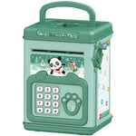Pusculita pentru Copii, Flippy, pusculita pentru economii SMART BOX cu efecte sonore, Tip ATM, cu Parola cu Amprenta,