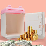 Pusculita pentru Fetite, Flippy, Pusculita pentru Economii PIGGY BOX, Pusculita Simpla cu Key Access, 17 x 11.5 x 10