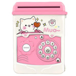 Pusculita pentru Fetite, Flippy, Pusculita pentru Economii PIGGY BOX, Pusculita Simpla cu Key Access, 17 x 11.5 x 10