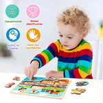 Puzzle Montessori din Lemn pentru Copii, Flippy, 0-3 Ani, 3D, Model Transporturi, Educativ, Intuitiv, Creativ, 9 Piese,