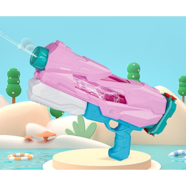 Pistol cu Apa pentru Copii, Rezervor, Pentru Piscina/Plaja, Flippy, 6ani+, 5 duze, Quick Fill, Roz, 800ML