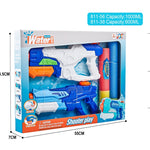 Set 2x Pistol cu Apa pentru Copii, Rezervor, Pentru Piscina/Plaja, Flippy, 6ani+, Alb/Albastru + Albastru, 1000 ML +