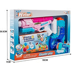 Set 2x Pistol cu Apa pentru Copii, Flippy, 6ani+, cu baloane de apa, Albastru + Roz, 1x 600 ML + 1x 550 ML