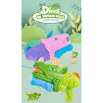 Pistol cu Apa pentru Copii, Rezervor, Pentru Piscina/Plaja, Flippy, 6ani+, Triceratops, 3 duze, Roz, 640ML