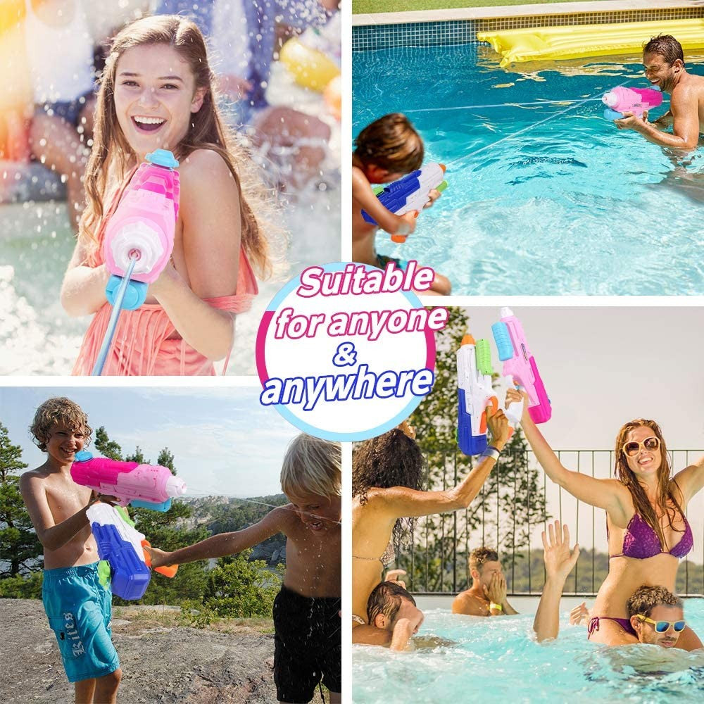 Pistol cu Apa pentru Copii, Rezervor, Pentru Piscina/Plaja, Flippy, 6ani+, Roz, 1250ML