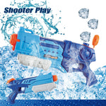 Pistol cu Apa pentru Copii, Rezervor, Pentru Piscina/Plaja, Flippy, 6ani+, Albastru, 900ML