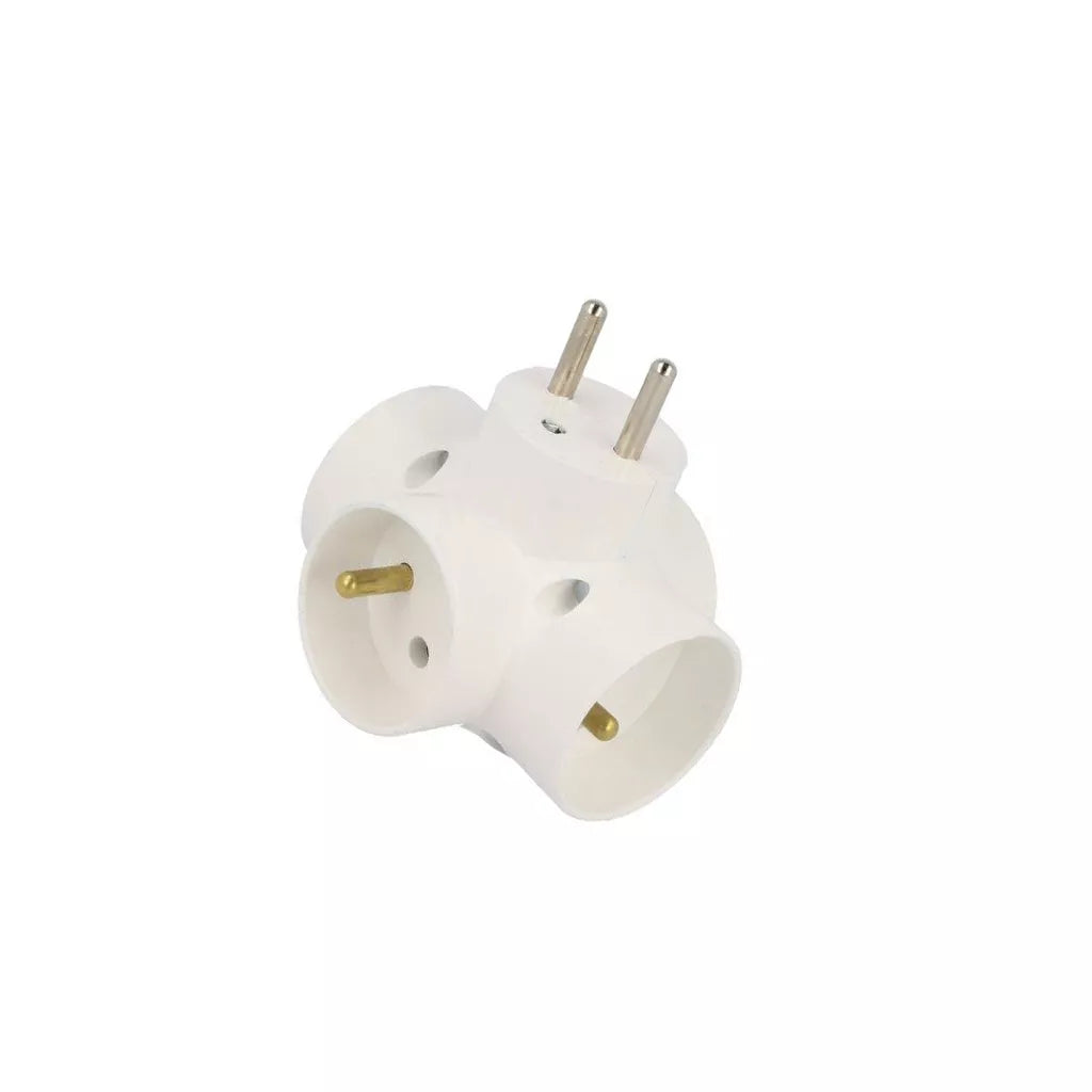 R-48/Z Conector AC supply splitter Layout 2P+PE white TIMEX-ELEKTRO