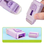 Radiera Retractabila, Flippy, Model Ursulet, Reglare Push-Pull, Radiera de tip Push, Doua Radiere de Rezerva in set din