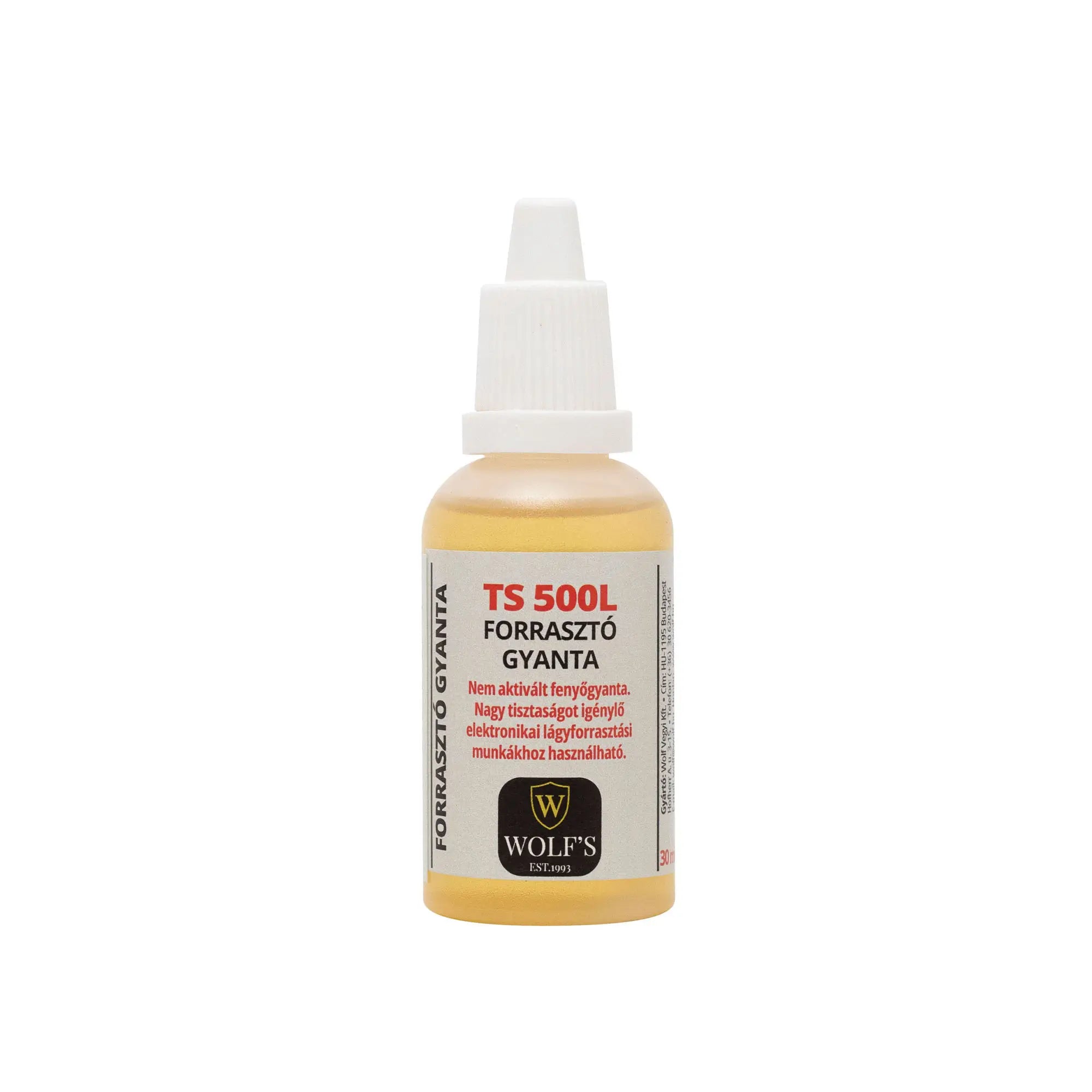 Rasina de lipit lichida fara acid pentru sudare electronica de precizie 30ml WOLFS TS 500L