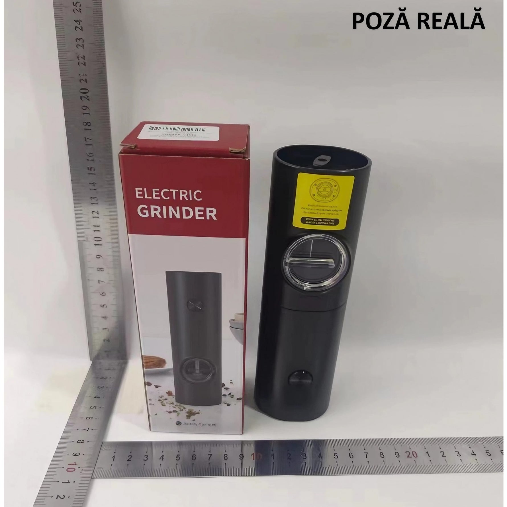 Rasnita Electrica pentru Cafea si Condimente, Flippy, Cutit de Macinare din Otel Inoxidabil, Incarcare cu Baterii,