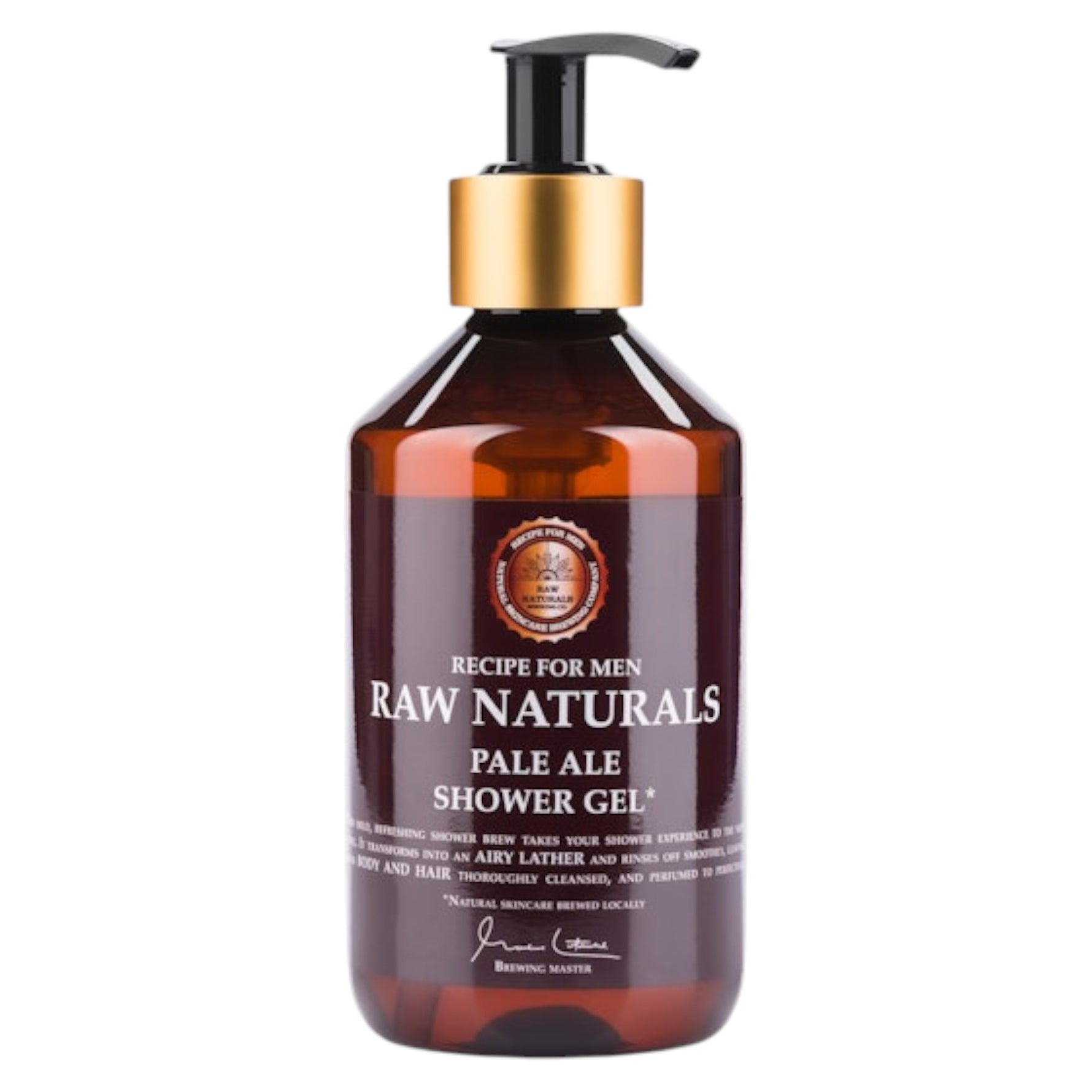 Raw Naturals, Pale Ale, 100% vegan, Refreshing and masculine, Curățare, Gel de duș, Corp și păr, Toate tipurile de piele, 300 ml