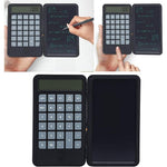 Calculator de Mana Reincarcabil cu Tabla de Scris, Flippy, Calculator Portabil, Ecran LCD, Afisaj cu 12 Cifre, Ecran de