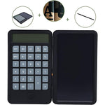 Calculator de Mana Reincarcabil cu Tabla de Scris, Flippy, Calculator Portabil, Ecran LCD, Afisaj cu 12 Cifre, Ecran de