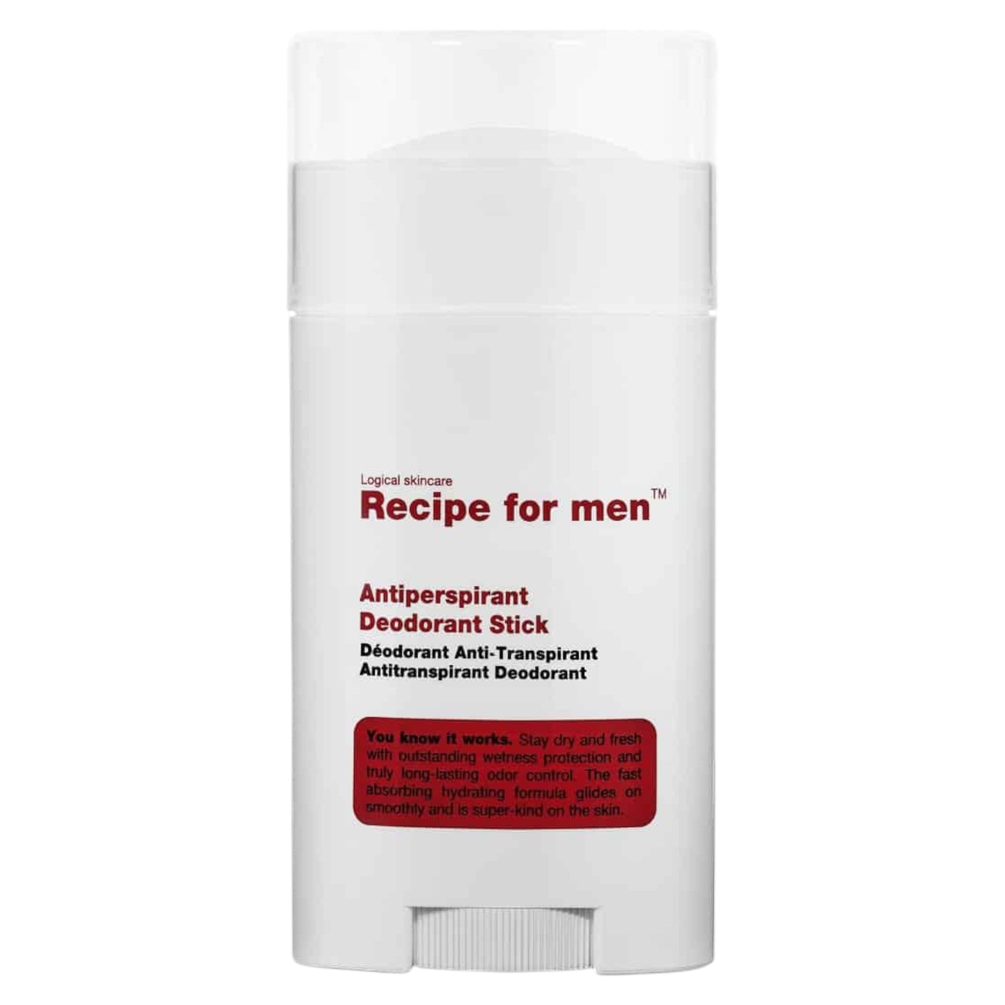 Recipe For Men, Antiperspirant Deodorant, Prospețime, Deodorant stick, Pentru bărbați, 50 ml