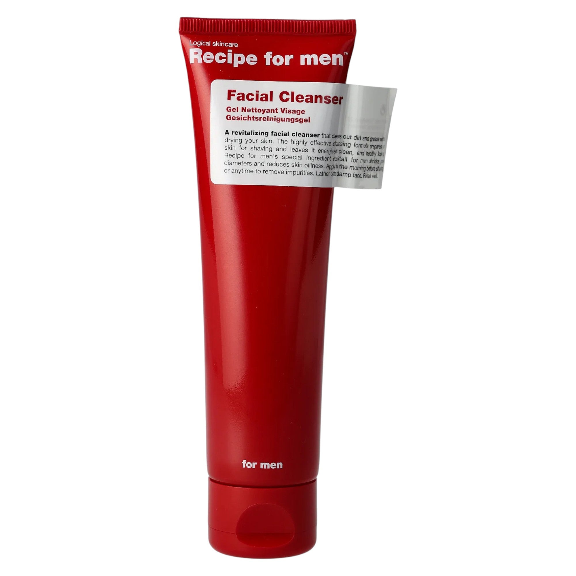 Recipe For Men, Facial Cleanser, Revitalizare, Gel de curățare, Pentru față, 100 ml