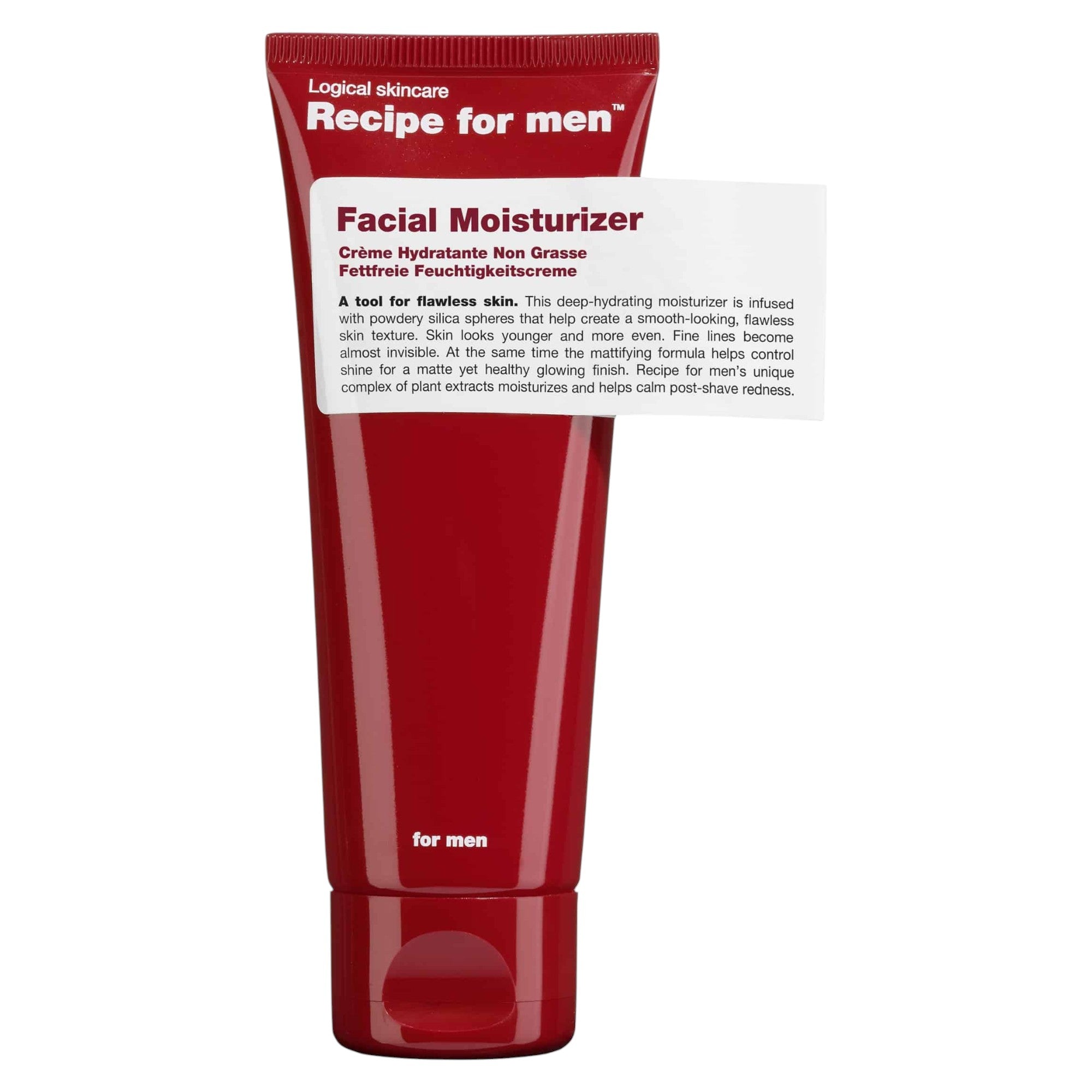 Recipe For Men, Facial Moisturizer, Hidratare profundă, Smântână, Pentru față, 75 ml