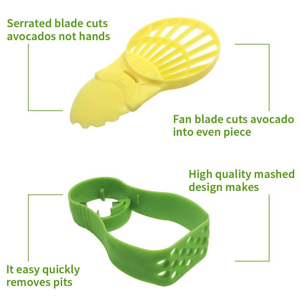 Recipient de Depozitare Avocado 5in1, Flippy, Etans, pentru Frigider, din Plastic, Dispozitiv de Taiat, Curatat,