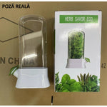 Recipient de Pastrare a Ierburilor cu Capac de Umplere cu Apa, Flippy, Proaspat, Curat, Fara BPA, Practic, Durabil,