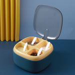 Recipient pentru condimente Flippy, 4 casute, potrivit pentru sare, cimbru, piper, condimente, 4 lingurite din plastic,