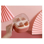 Recipient pentru condimente Flippy, 4 casute, potrivit pentru sare, cimbru, piper, condimente, 4 lingurite din plastic,