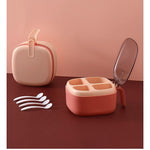 Recipient pentru condimente Flippy, 4 casute, potrivit pentru sare, cimbru, piper, condimente, 4 lingurite din plastic,