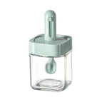 Recipient pentru Depozitarea Condimentelor, Flippy, Borcan din Sticla, Capac si Lingura Incorporate, Uz Casnic, 300 ml,