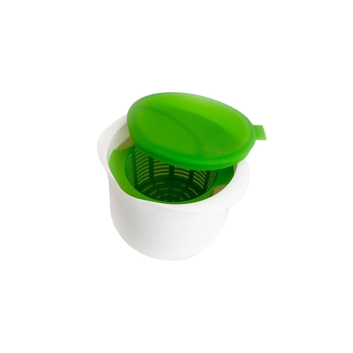 Recipient pentru Preparat Branza, Flippy, Capac de Silicon, Cheese Maker din Plastic, Strecuratoare, 17x14.5x12.8 cm,