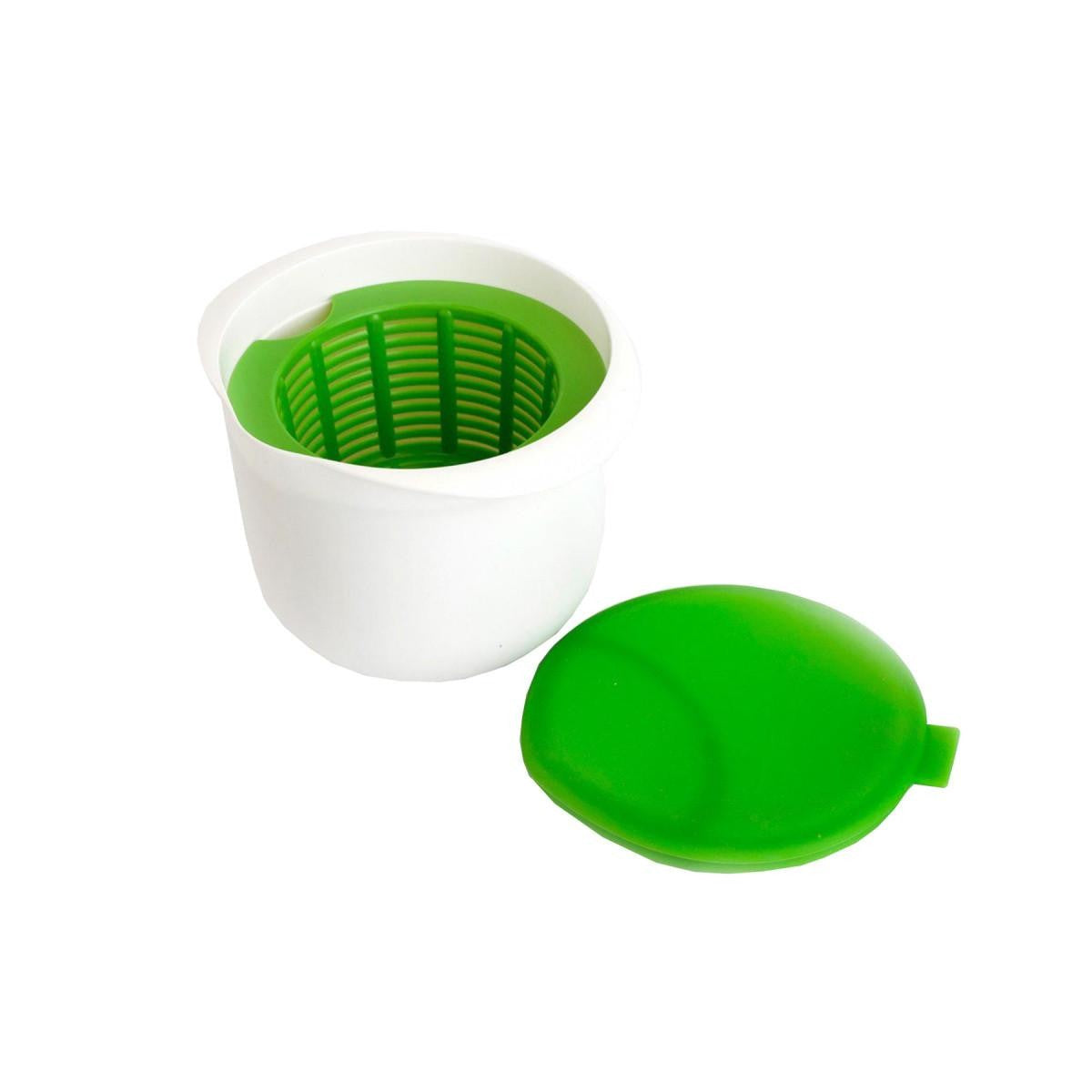Recipient pentru Preparat Branza, Flippy, Capac de Silicon, Cheese Maker din Plastic, Strecuratoare, 17x14.5x12.8 cm,